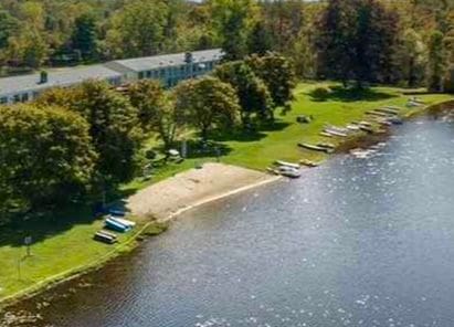 26955 Milford Rd Unit 20, South Lyon, MI 48178 - aerial view with a wooded view and a water view
