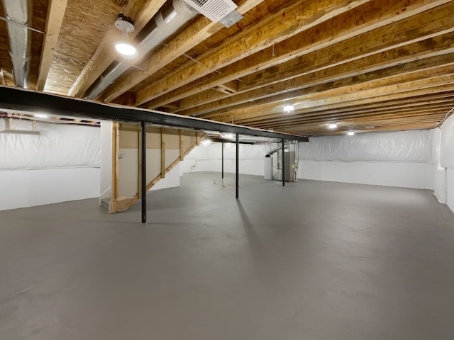 8351 Ardmoor Dr, Ypsilanti, MI 48198 - unfinished basement featuring stairs and visible vents