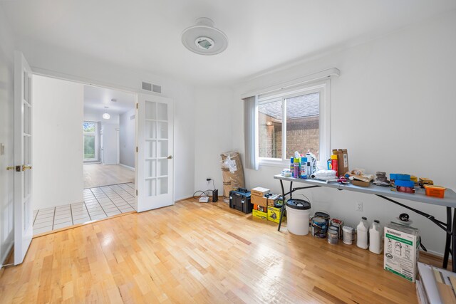 29513 Sierra Pointe Cir, Farmington Hills, MI 48331 - interior space with french doors and wood finished floors