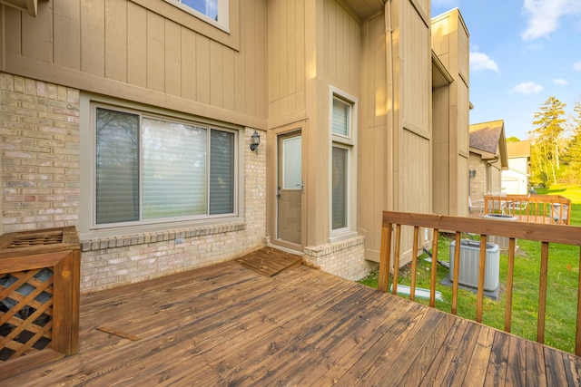 29513 Sierra Pointe Cir, Farmington Hills, MI 48331 - wooden deck featuring central AC unit