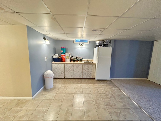 interior space with visible vents and a sink