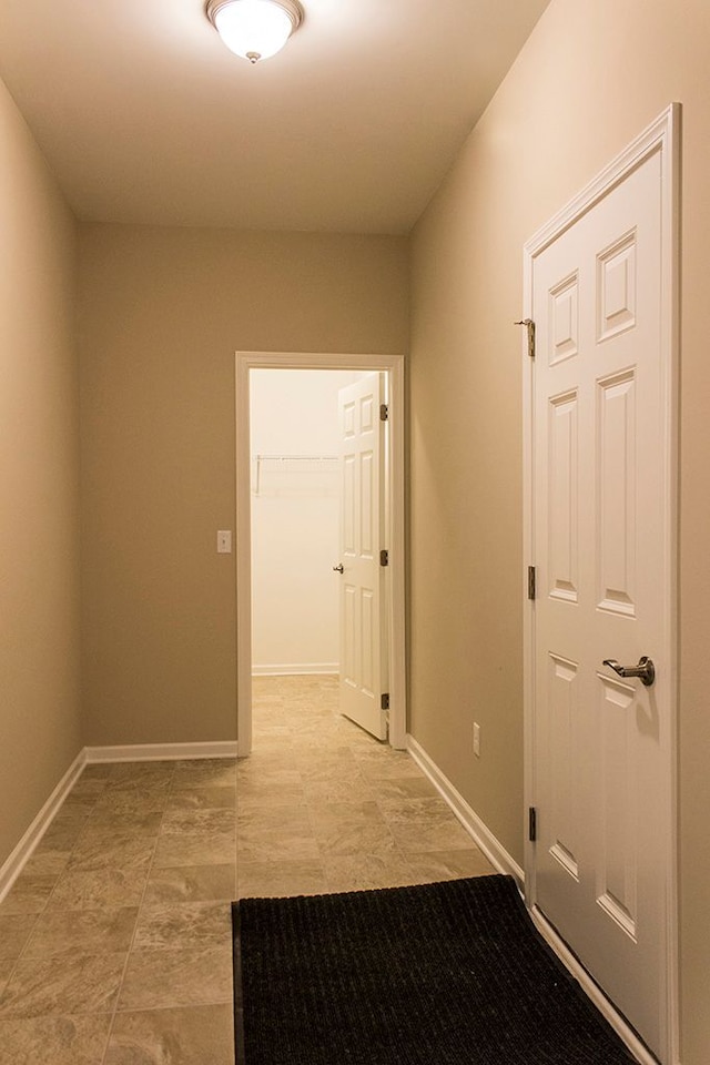 hallway with baseboards