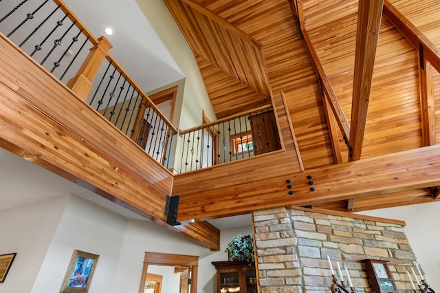 12324 Cranes Ave, Richland, MI 49083 - room details featuring beamed ceiling