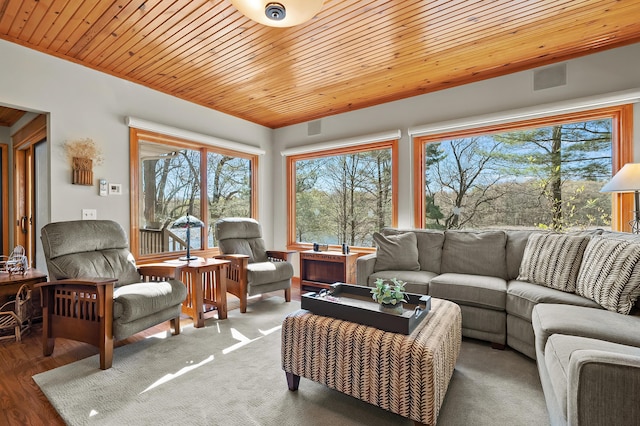 12324 Cranes Ave, Richland, MI 49083 - living room featuring wood ceiling