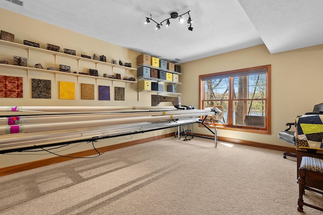 12324 Cranes Ave, Richland, MI 49083 - interior space featuring a textured ceiling, visible vents, and baseboards