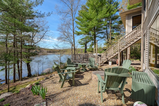 12324 Cranes Ave, Richland, MI 49083 - view of yard featuring stairs and a water view