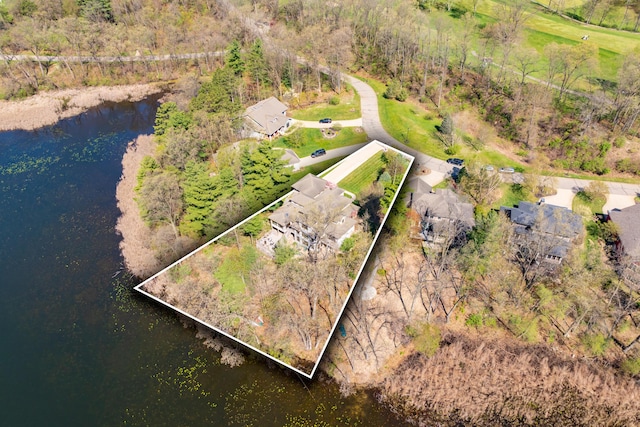 12324 Cranes Ave, Richland, MI 49083 - bird's eye view featuring a water view