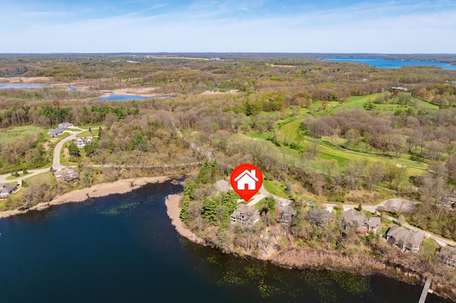 12324 Cranes Ave, Richland, MI 49083 - aerial view with a water view and a forest view