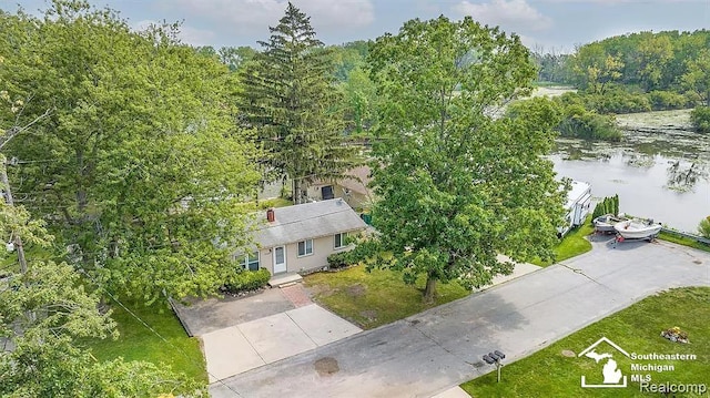 35381 Dern Dr, Rockwood, MI 48173 - aerial view with a water view and a view of trees