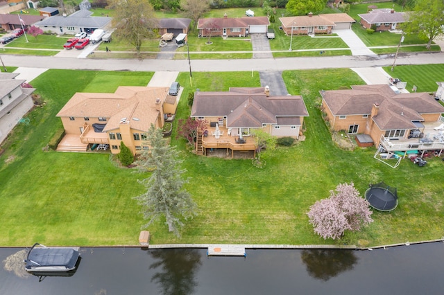 3928 Embarcadero St, Waterford, MI 48329 - aerial view of residential area featuring a large body of water