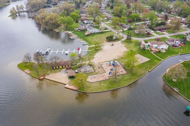 3928 Embarcadero St, Waterford, MI 48329 - aerial perspective of suburban area featuring a large body of water