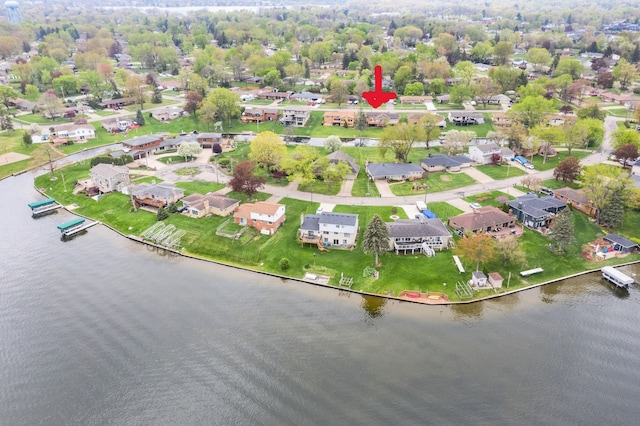 3928 Embarcadero St, Waterford, MI 48329 - aerial perspective of suburban area featuring a nearby body of water