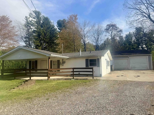 2905 W Burt Rd, Montrose, MI 48457 - single story home with fence, a garage, and driveway