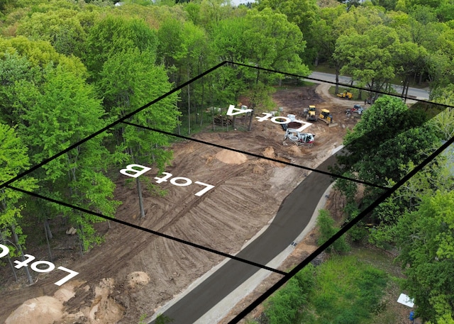 2395 Dunnigan Ave NE Unit C, Grand Rapids, MI 49525 - aerial view of property's location featuring property parcel outlined and a heavily wooded area