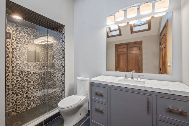 3101 Delano Rd, Oxford, MI 48371 - full bath with a stall shower, toilet, and vanity