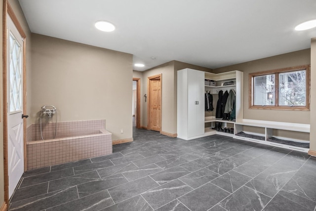 3101 Delano Rd, Oxford, MI 48371 - mudroom with baseboards and dark marble finish floors
