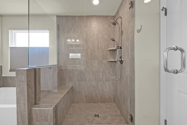43547 Bolingbrooke Ln, Novi, MI 48377 - bathroom featuring a stall shower and a bathtub