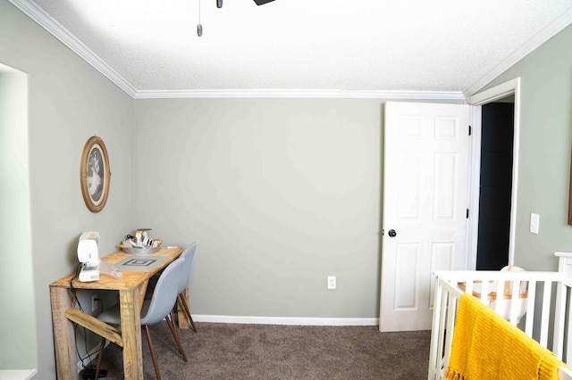 11005 Elm Ave, Howard City, MI 49329 - dining room featuring ornamental molding and carpet