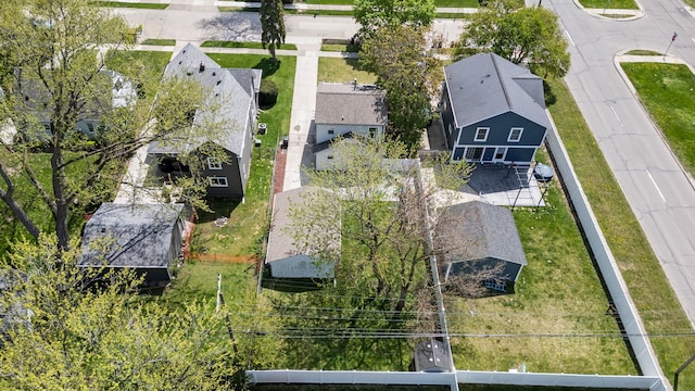 aerial view with a residential view