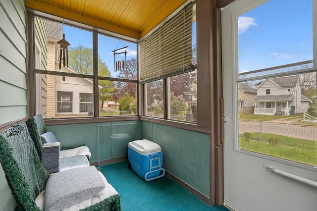 view of sunroom