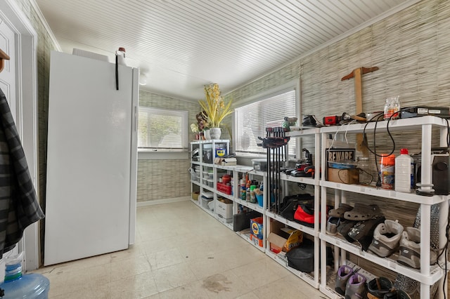 view of storage area