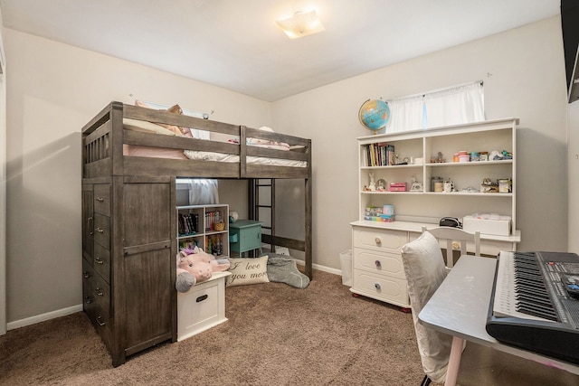 8458 Francine St, Warren, MI 48093 - carpeted bedroom with baseboards and a desk