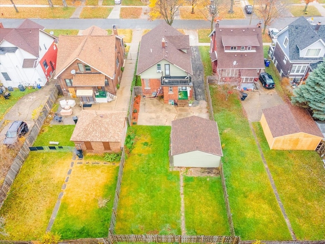 aerial perspective of suburban area