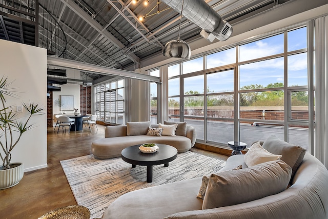 interior space with a healthy amount of sunlight