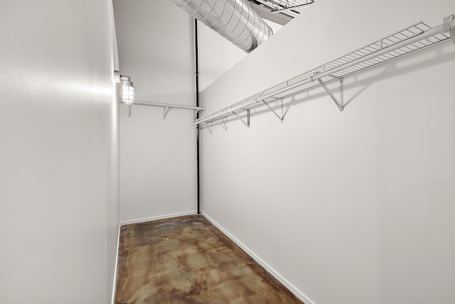 view of walk in closet