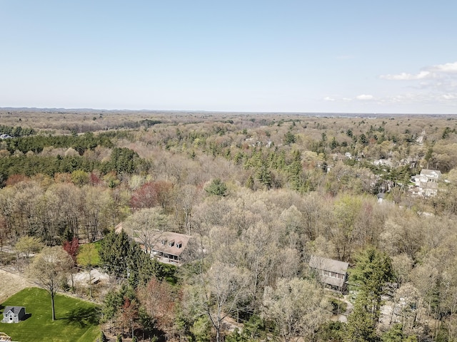 drone / aerial view with a view of trees