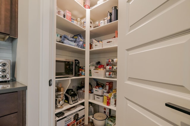view of storage area