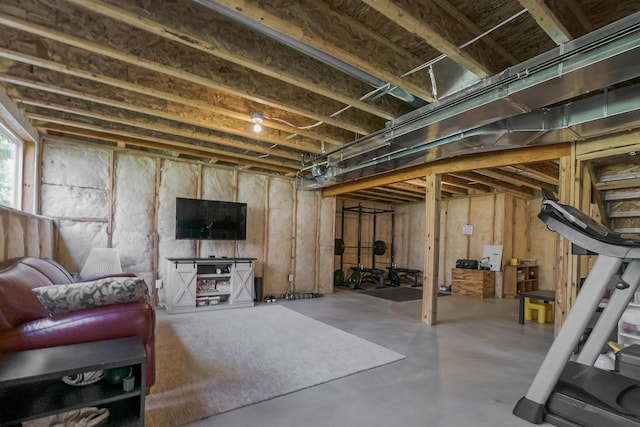 view of basement