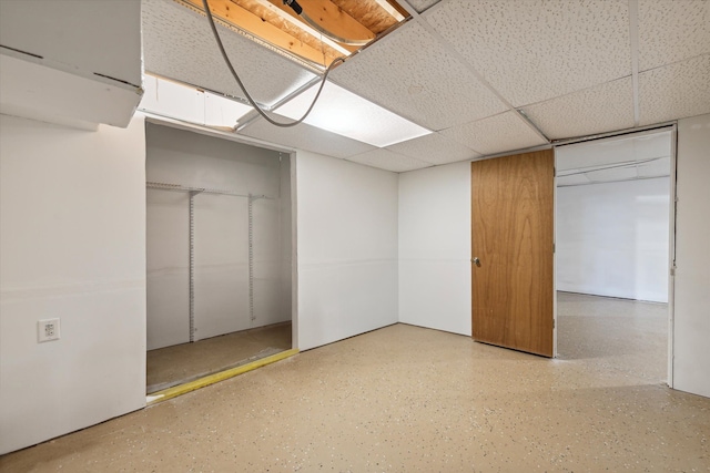 view of finished below grade area