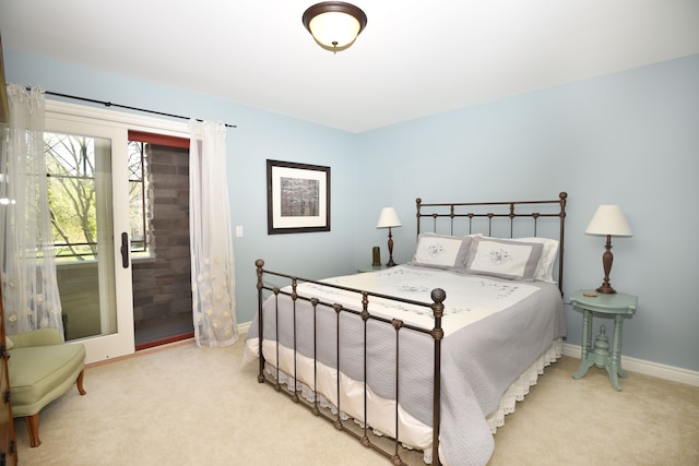 1256 Lenhill Ct, Bloomfield Hills, MI 48304 - bedroom with carpet, access to exterior, and baseboards