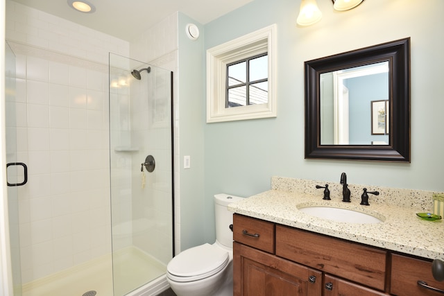 1256 Lenhill Ct, Bloomfield Hills, MI 48304 - full bathroom with a stall shower, toilet, and vanity