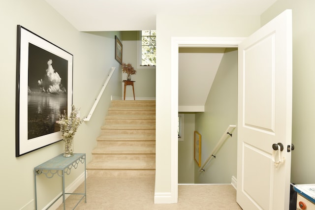 1256 Lenhill Ct, Bloomfield Hills, MI 48304 - stairway featuring carpet and baseboards