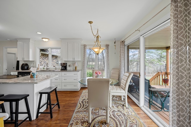 dining room featuring wood finished floors