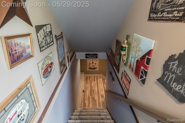 61 Cutting Dr, Troy, MI 48085 - staircase with wood finished floors and baseboards