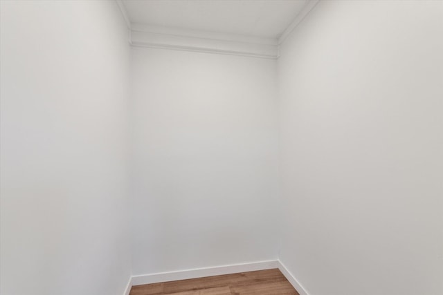 walk in closet with light wood-style flooring
