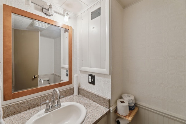 half bath with vanity