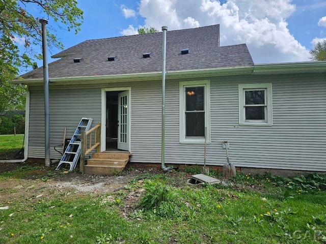 4084 Seneca St, Weston, MI 49289 - rear view of house with entry steps and crawl space