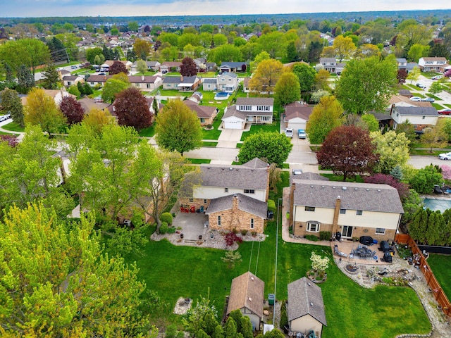 drone / aerial view featuring a residential view