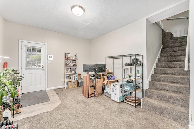 view of carpeted office