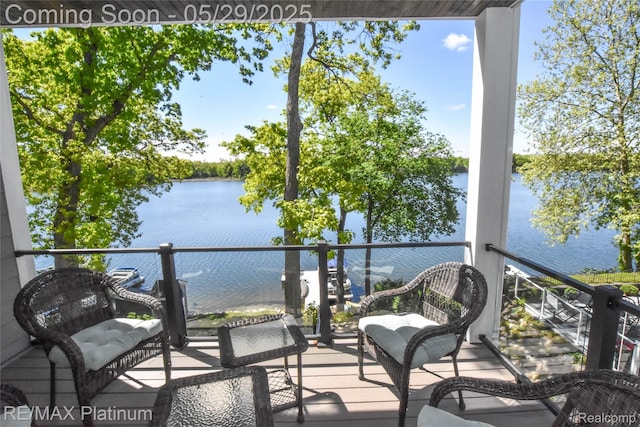 841 Hurley Dr, Howell, MI 48843 - balcony with a water view