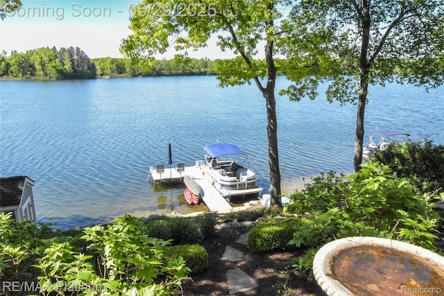 841 Hurley Dr, Howell, MI 48843 - dock featuring a water view