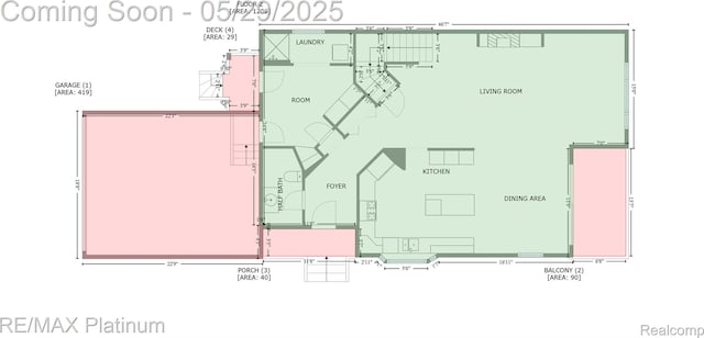 841 Hurley Dr, Howell, MI 48843 - property floor plan