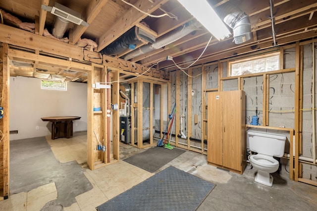 basement with visible vents