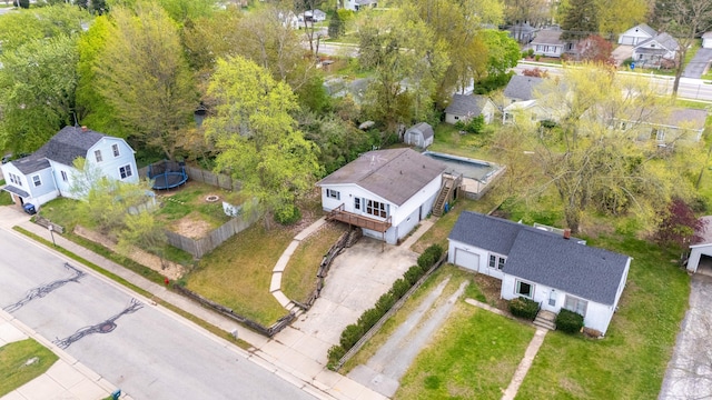 birds eye view of property featuring a residential view