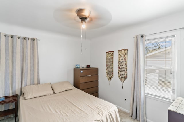 5125 Curtis St, Dearborn, MI 48126 - bedroom with light colored carpet and a ceiling fan