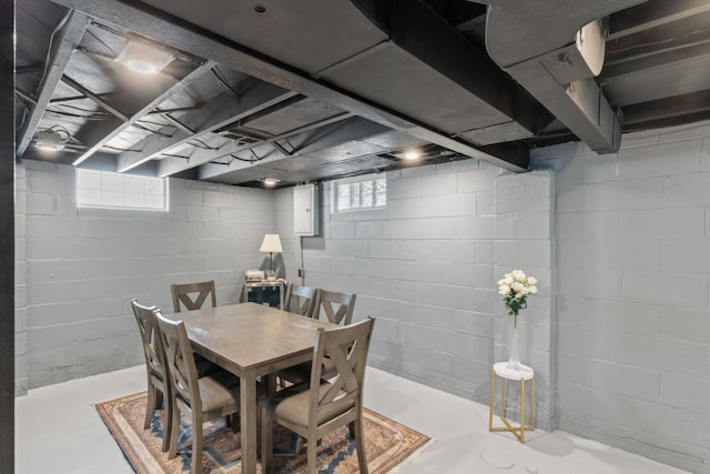 5125 Curtis St, Dearborn, MI 48126 - dining space with finished concrete floors